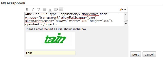 Add flash to Orkut