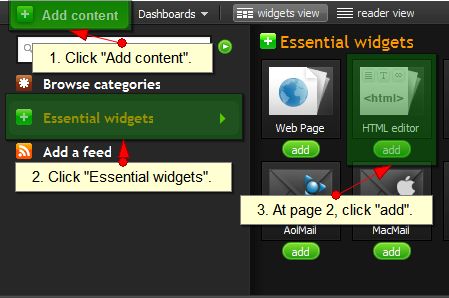 embed slideshow in netvibes