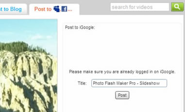 Embed slideshow on igoogle