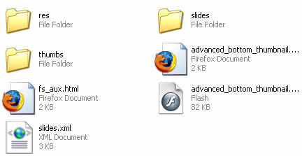 Source files of XML Flash slideshow