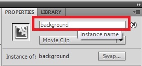 how to create background-instance name