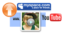 Upload photo slideshow videos to YouTube and MySpace
