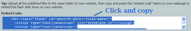 Copy javascript code of slideshow page