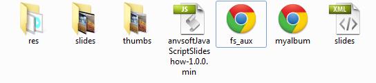 HTML5 Slideshow Maker output files