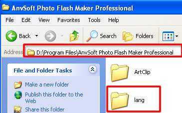 Go to the program files folder of Photo Flash Maker